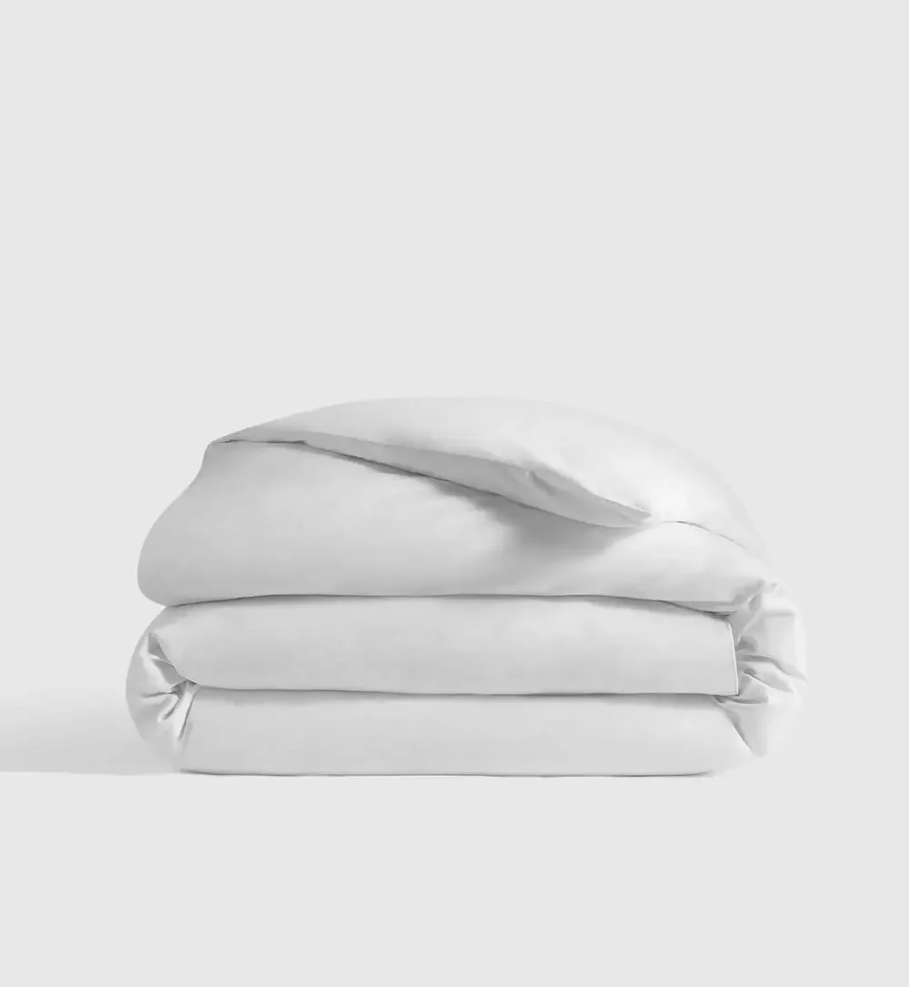NWOT Quince Organic Crisp Percale Cotton King /California King Duvet Cover White